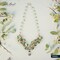 Crystal Lane DIY Glass Garden Pears with Leaf Bead Strand, 14pcs